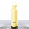 Bouteille en inox DrinkWell de 500 ml de couleur jaune, présentée en vue produit sur fond neutre.